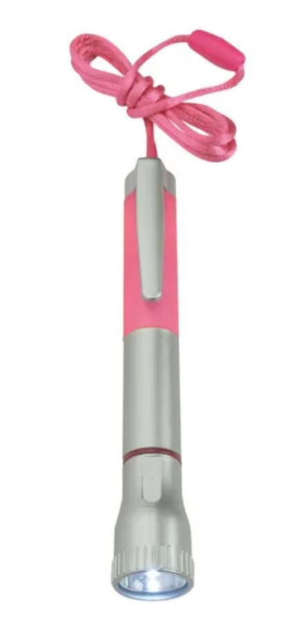 Promotional Flashlight with Light-Up Pen - Pink