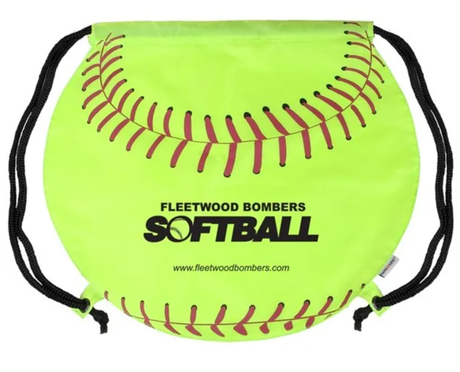 Softball Drawstring Backpack