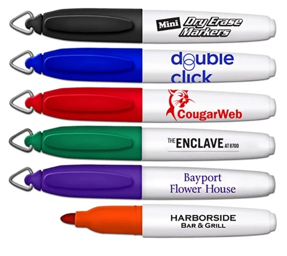 Custom Mini Dry Erase Marker with Key Ring Cap