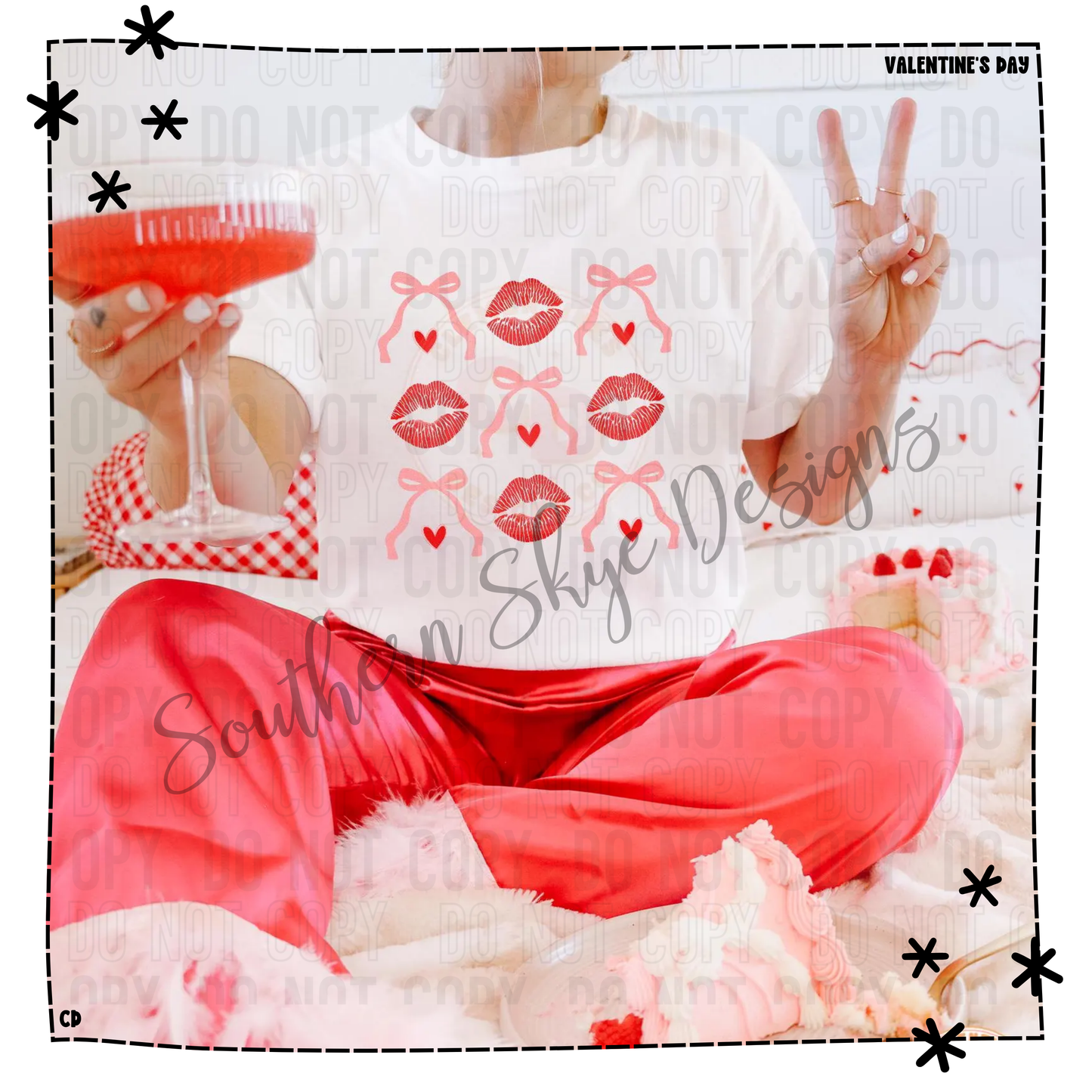 Coquette Kissy Lips Valentine
