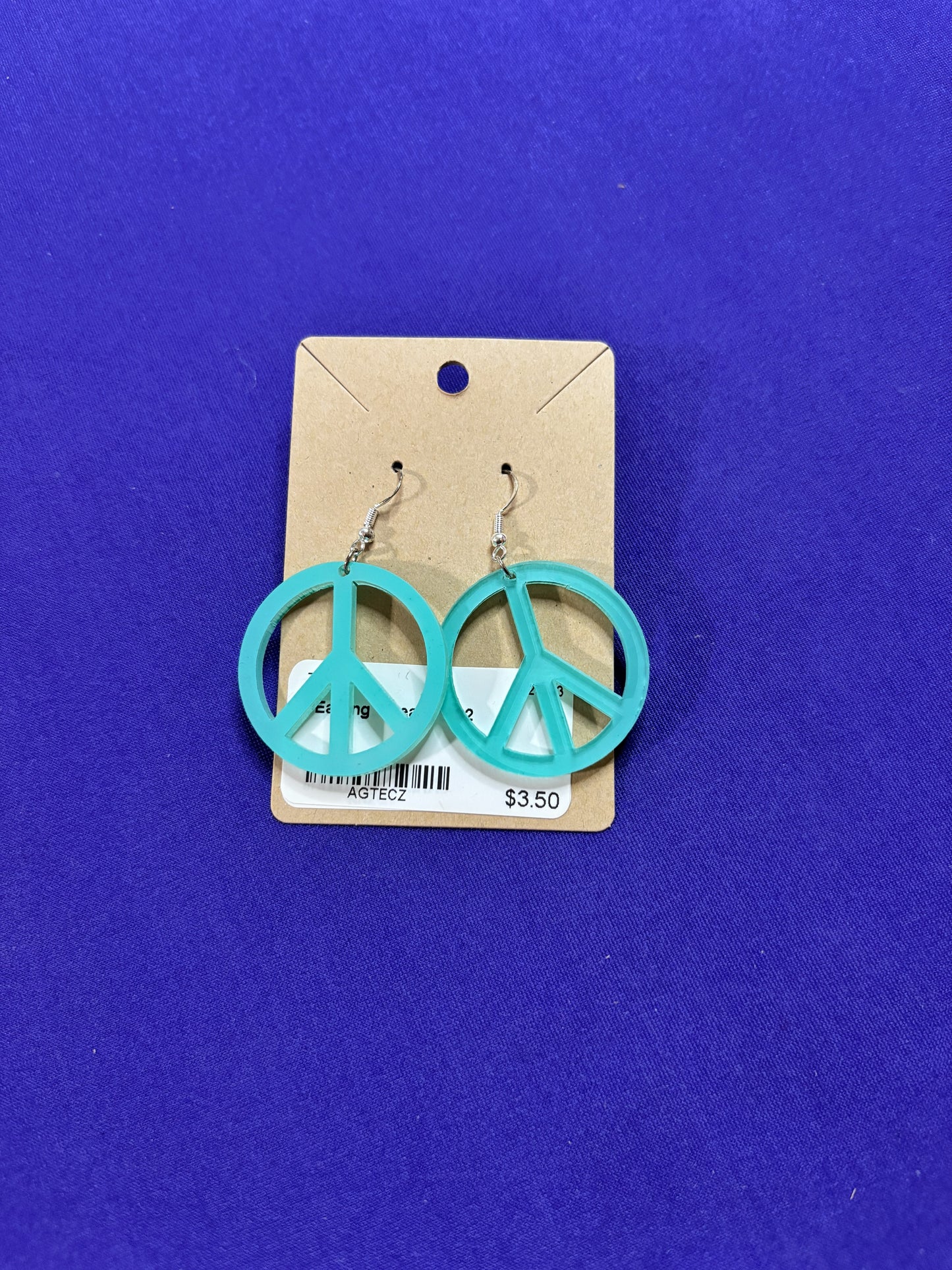Peace Sign Earrings (Round)