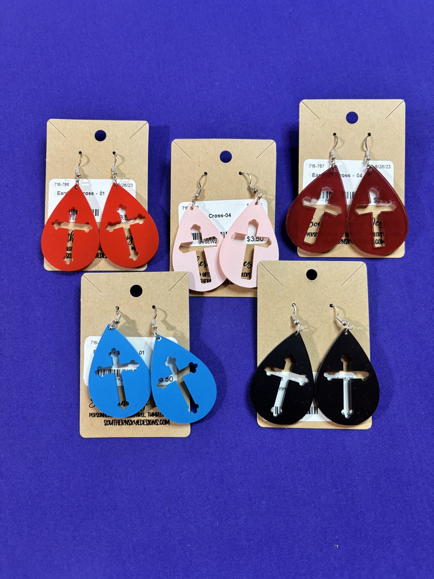 Cross Cutout Earrings