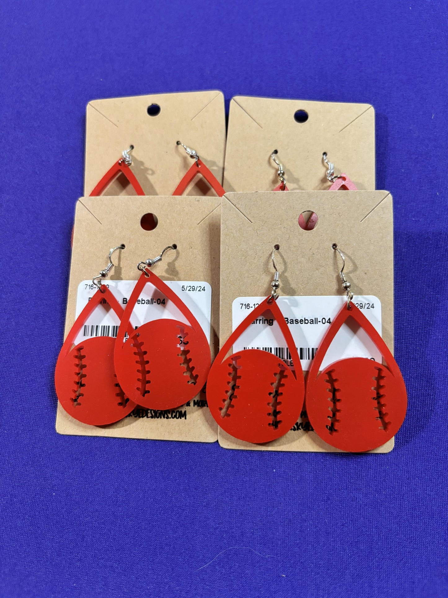 Baseball Earrings