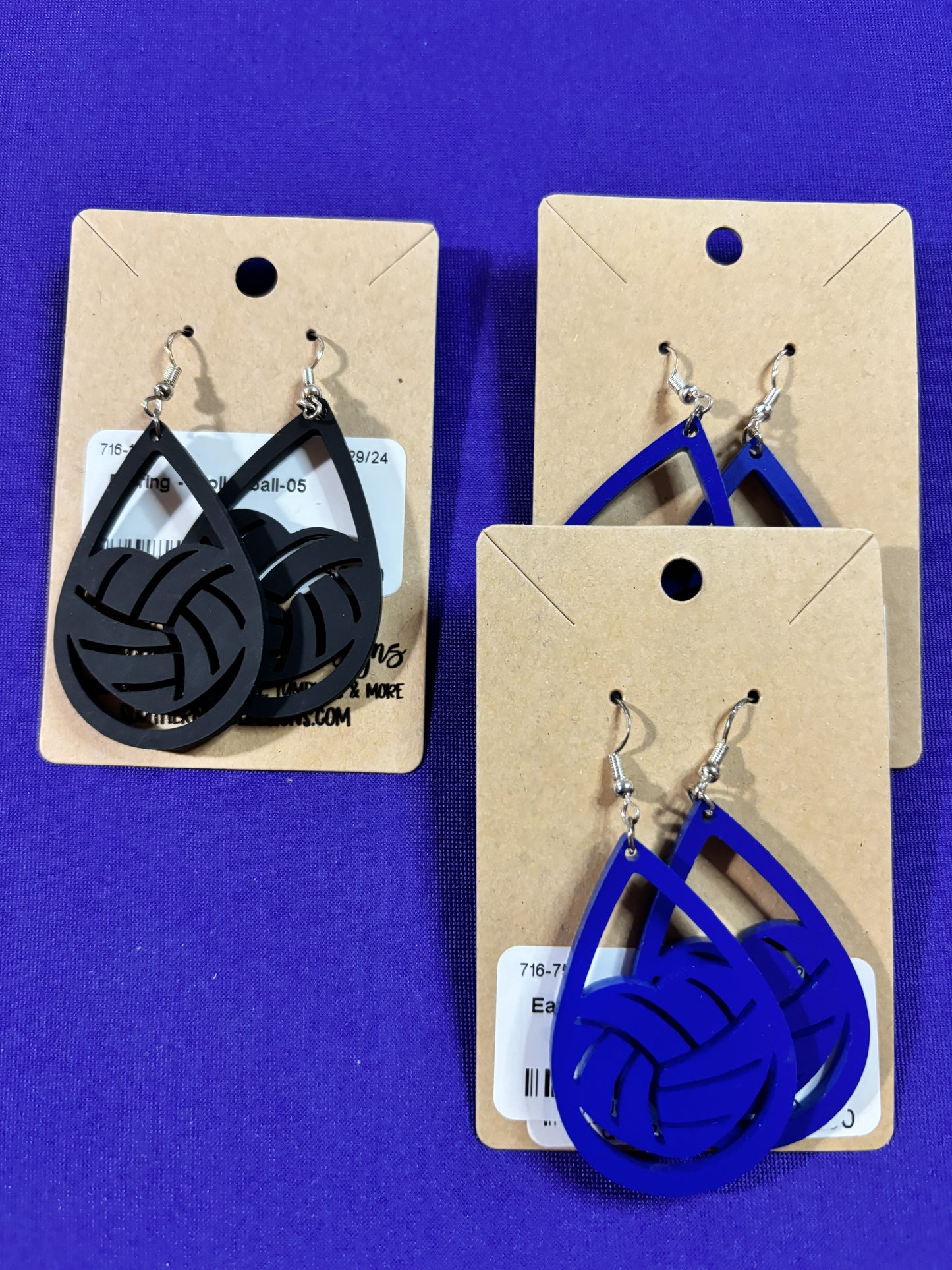 Volleyball Heart Cutout Earrings