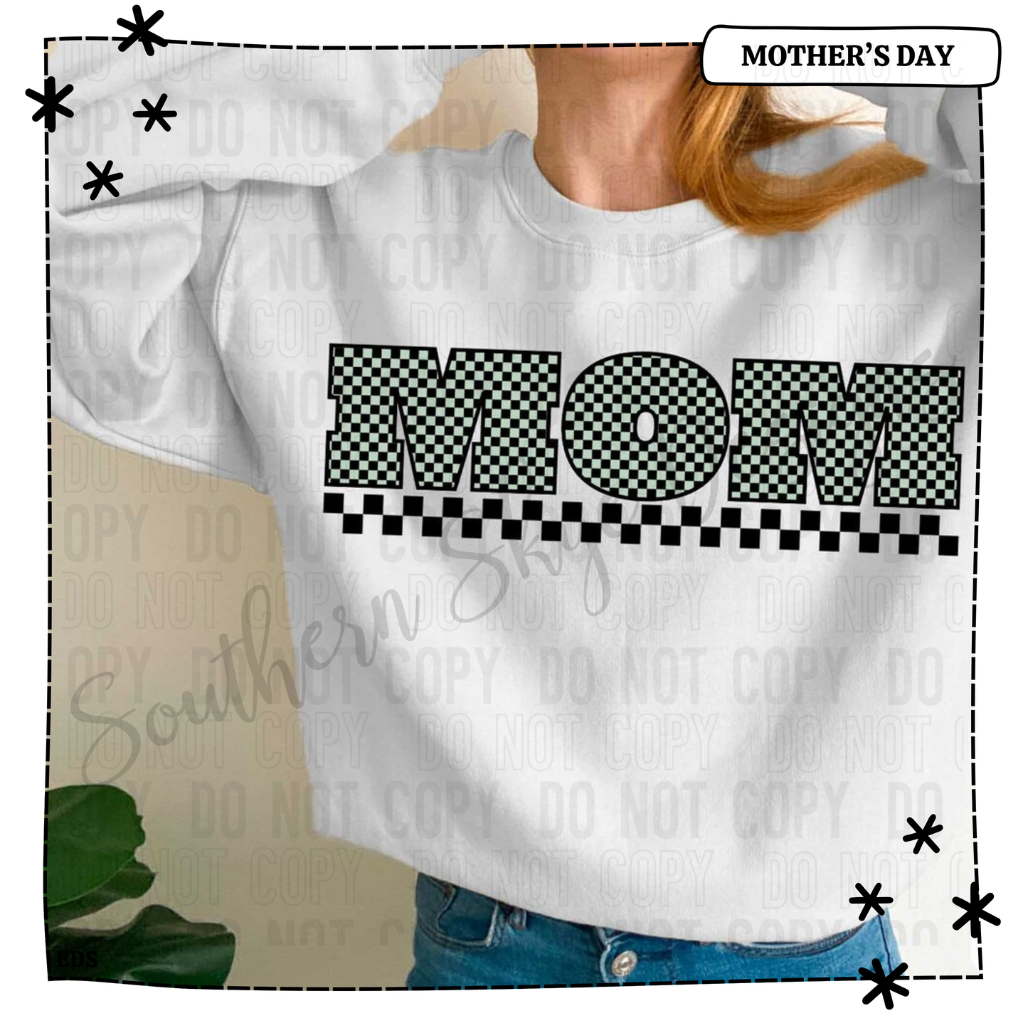 Mom Retro Checkerboard
