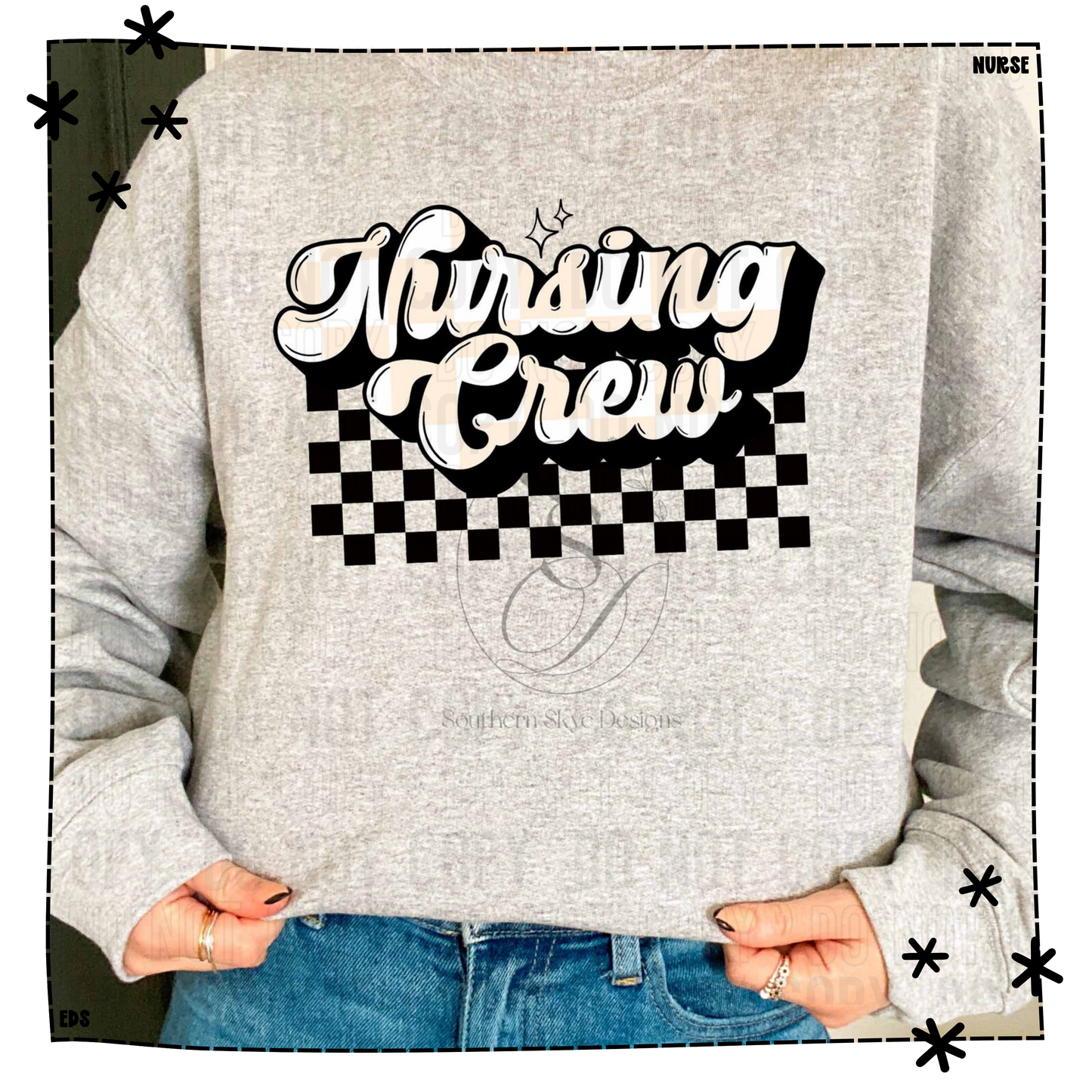Nursing Crew Plaid