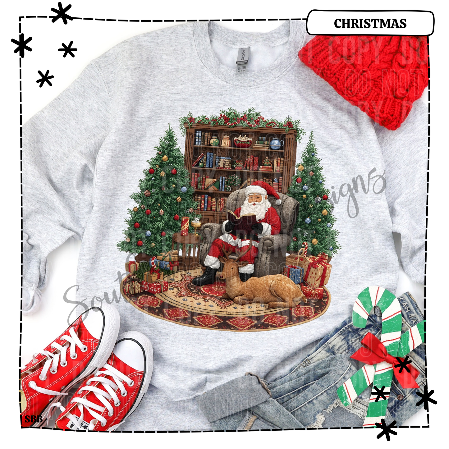 Santa Reading Christmas