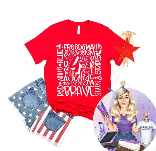 4th of July Typography