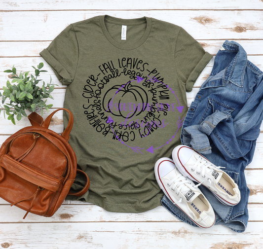Fall Circle Black Print