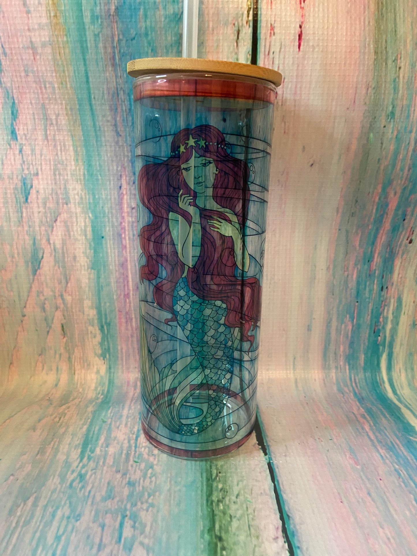 Mermaid Stained Glass Tumbler