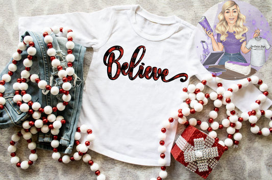 Believe Buffalo Plaid