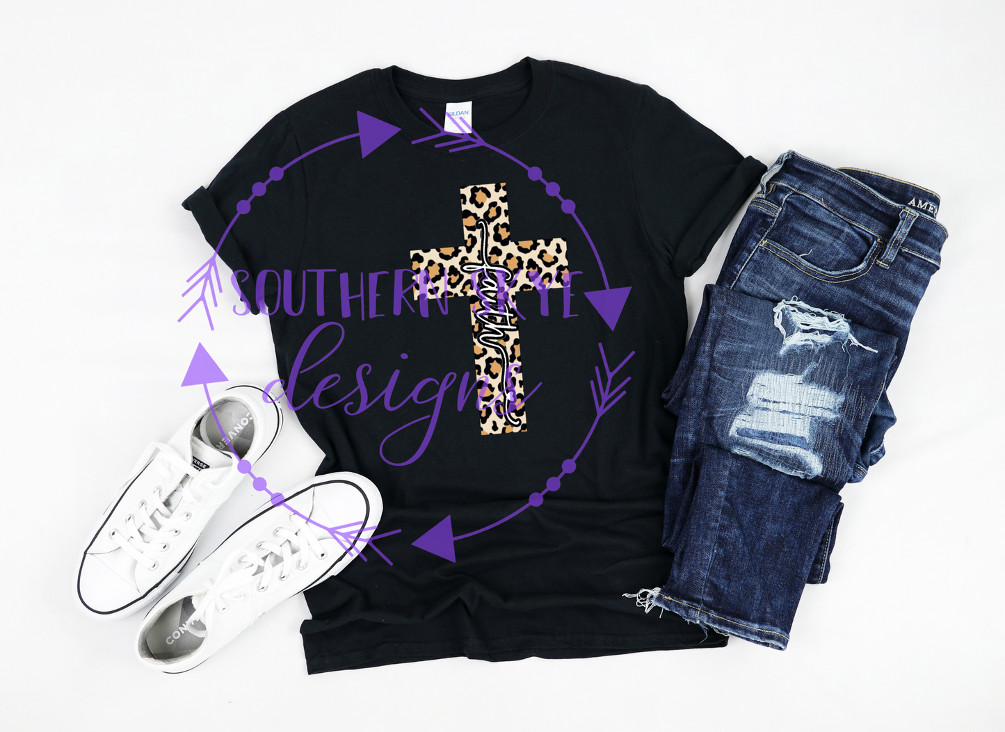 Faith Leopard Cross