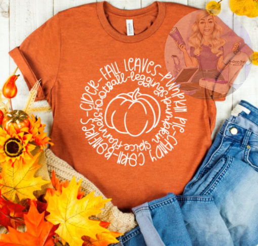 Fall Circle White Print