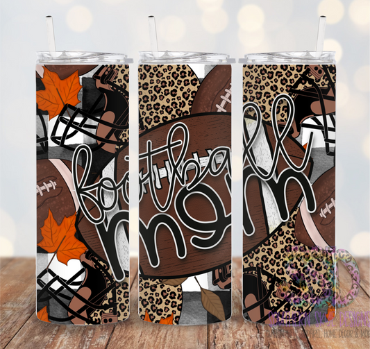 Football Mom Brown Tumbler