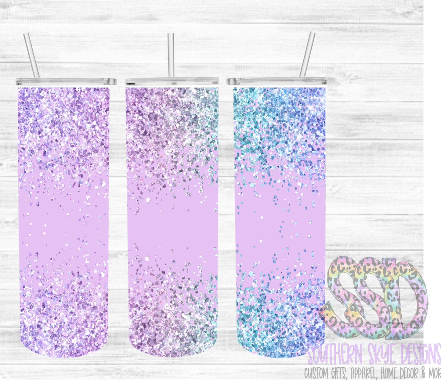Lilac Glitter Tumbler