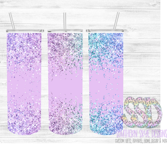 Lilac Glitter Tumbler