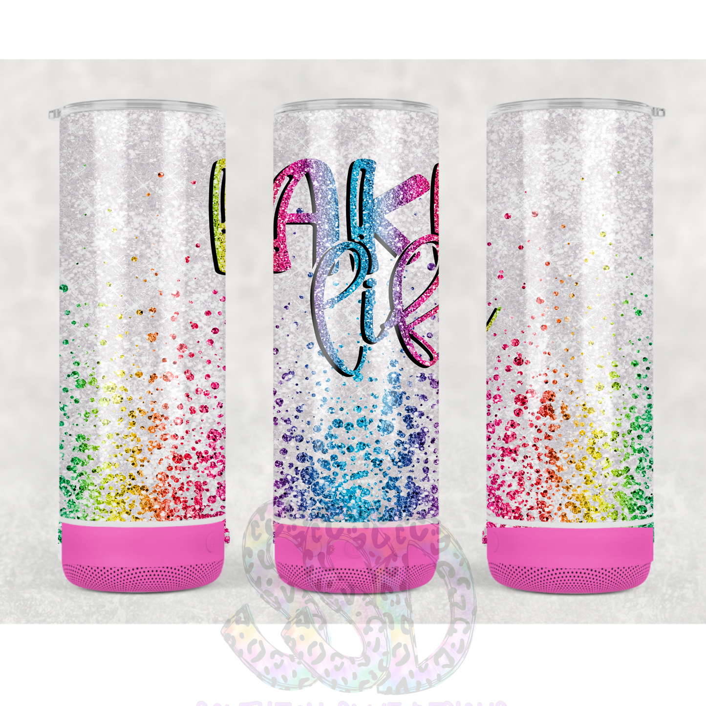 Glittery Lake Life Bluetooth Speaker Tumbler