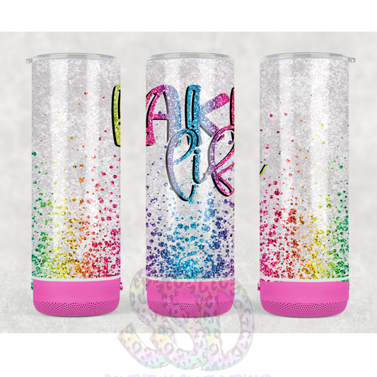 Glittery Lake Life Bluetooth Speaker Tumbler