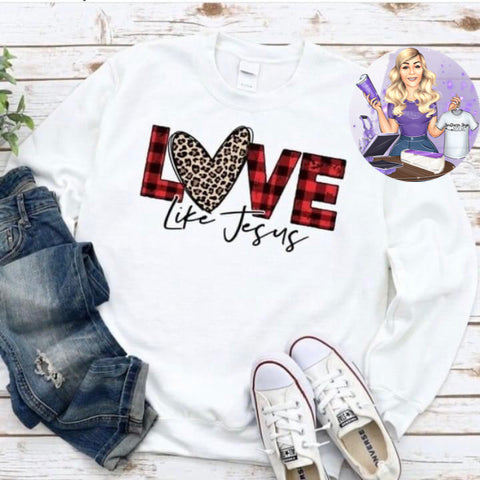 Love Like Jesus Leopard Heart