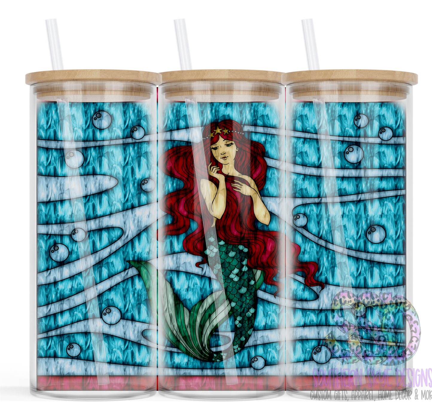 Mermaid Stained Glass Tumbler