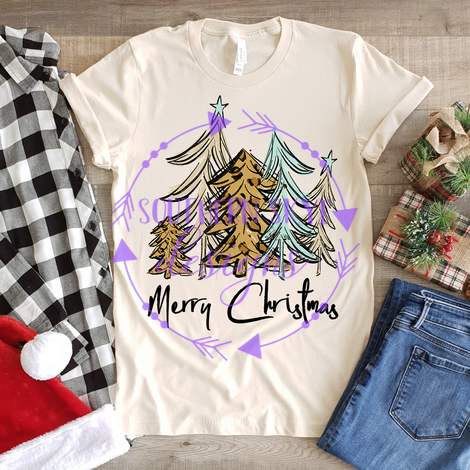 Merry Christmas Leopard Trees