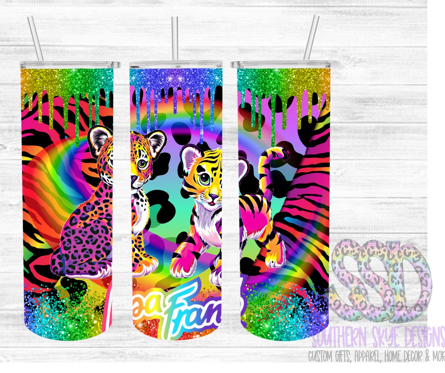 Neon Leopard Tumbler
