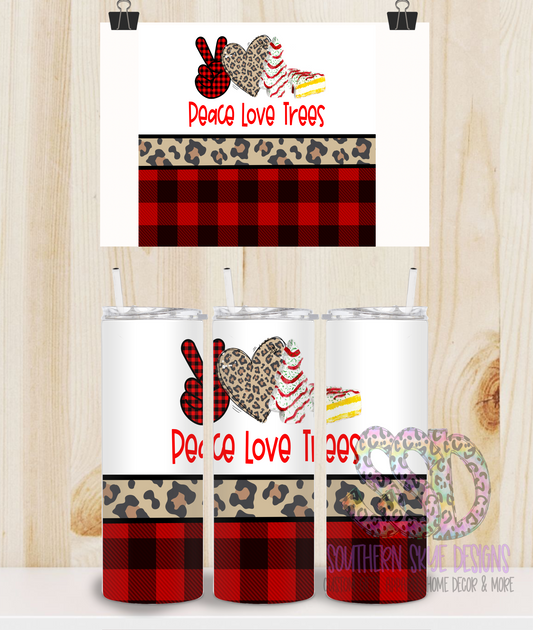 Peace Love Trees Tumbler