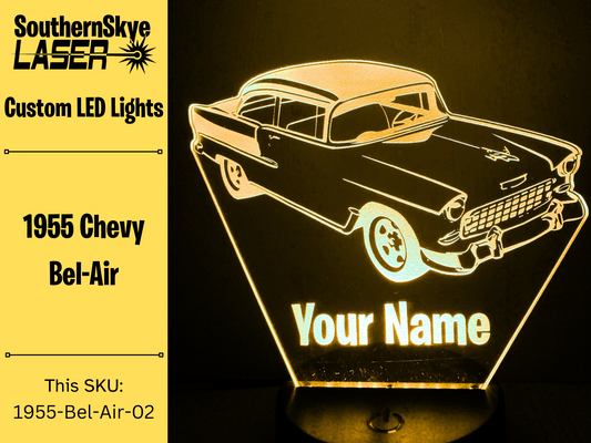 1955 Chevy Bel Air LED Light, Night Light, Desk Light, Personalized Gift