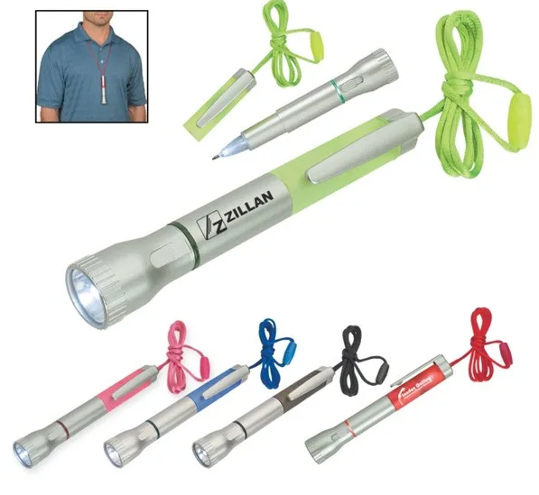 Promotional Flashlight with Light-Up Pen