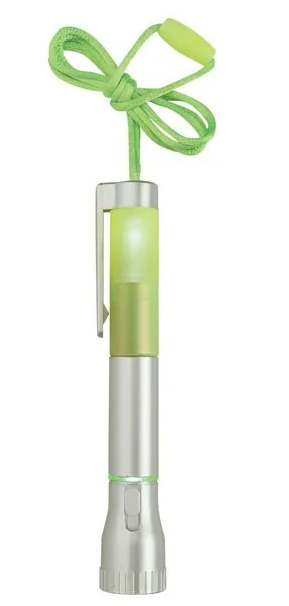 Flashlight with Light-Up Pen - Lime green