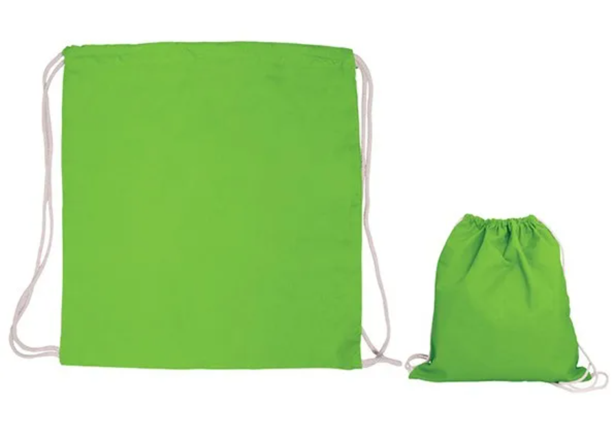 Printed Cotton Drawstring Backpack