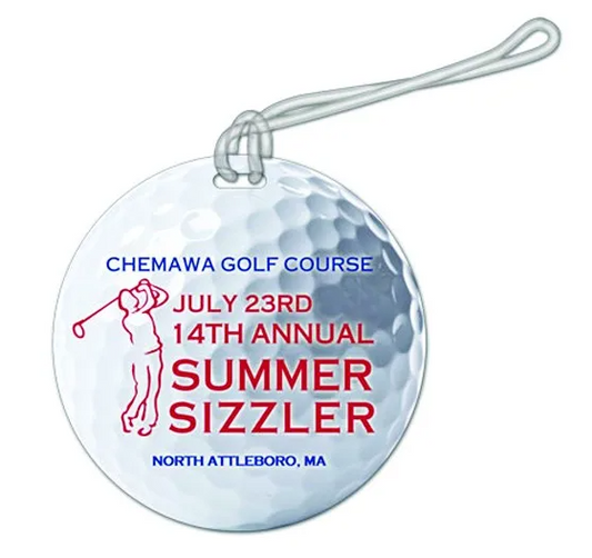 Custom Round Golf Bag Tag / Luggage Tag