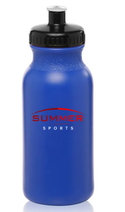 20 oz Water Bottles with Push Caps