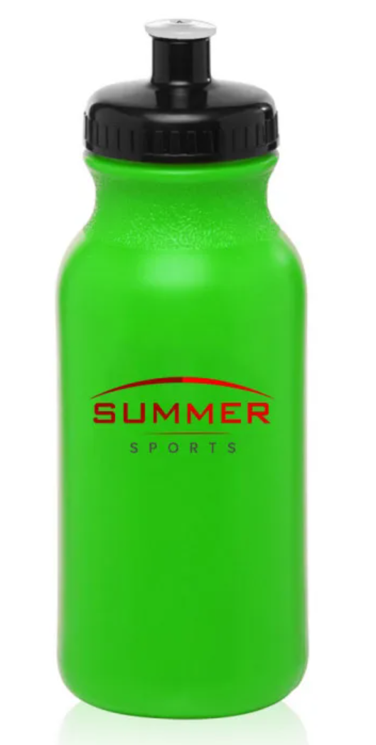 20 oz Water Bottles with Push Caps