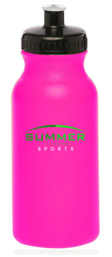 20 oz Water Bottles with Push Caps