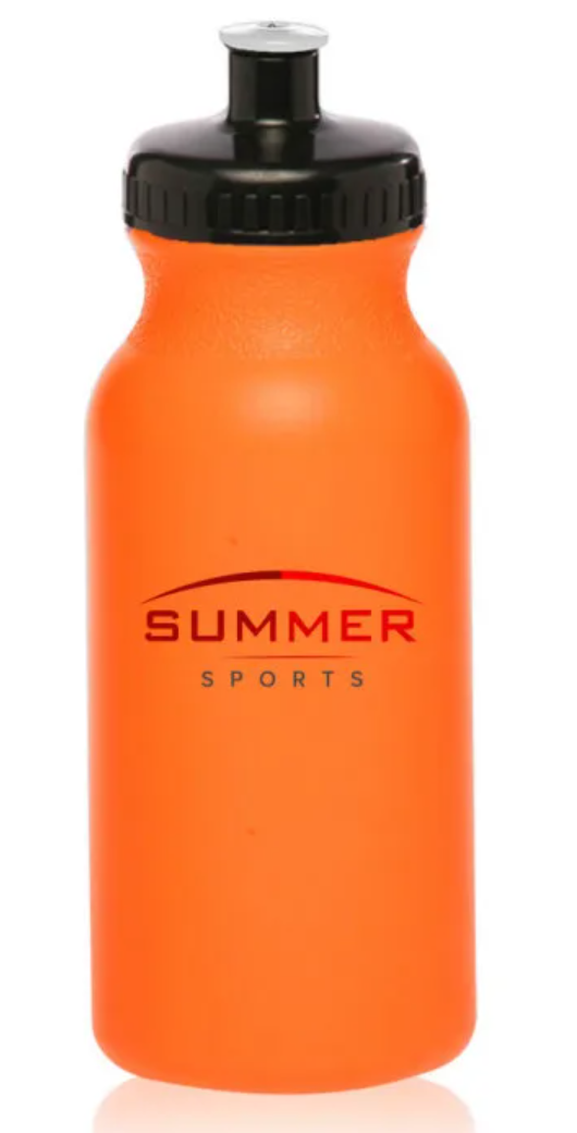 20 oz Water Bottles with Push Caps