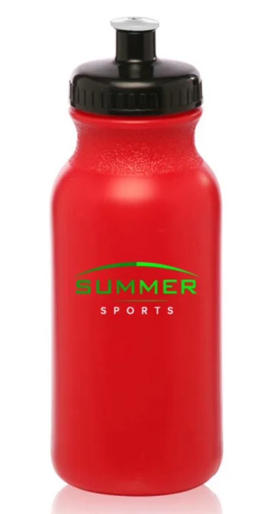 20 oz Water Bottles with Push Caps
