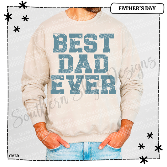 Best Dad Ever Blue Vintage