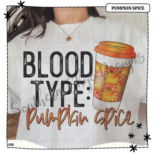 Blood Type Pumpkin Spice