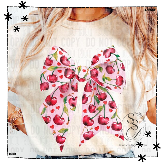 Cherry Pattern Bow