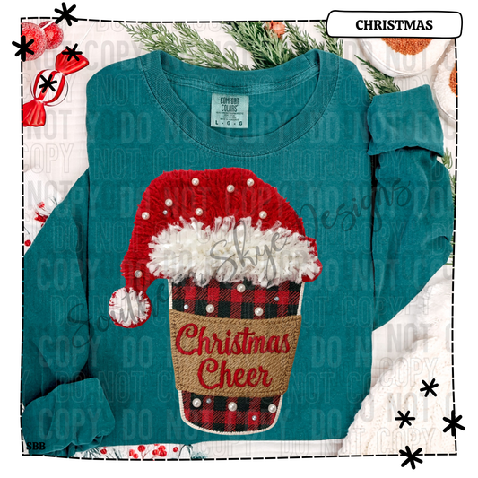 Christmas Cheer Coffee Faux Yarn