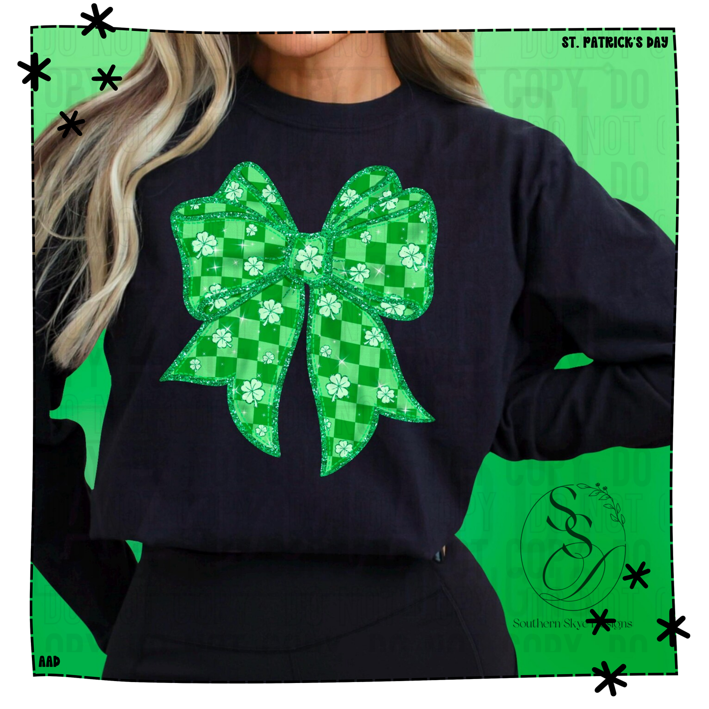 Clover Bow Glitter