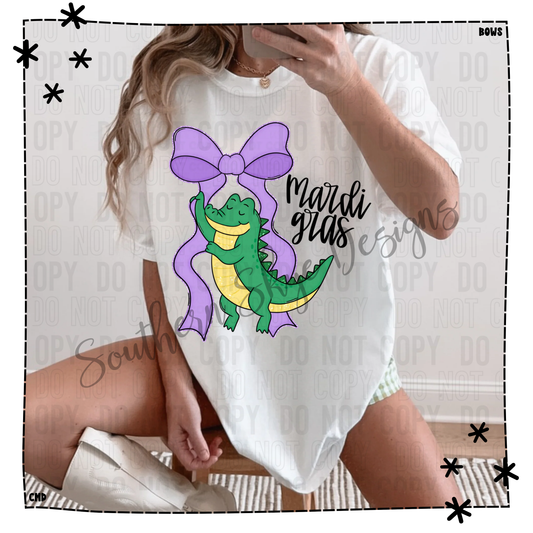 Coquette Mardi Gras Alligator