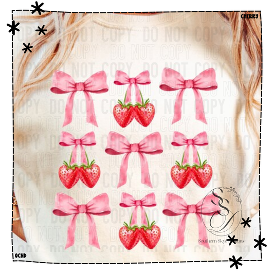 Coquette Strawberry Bow
