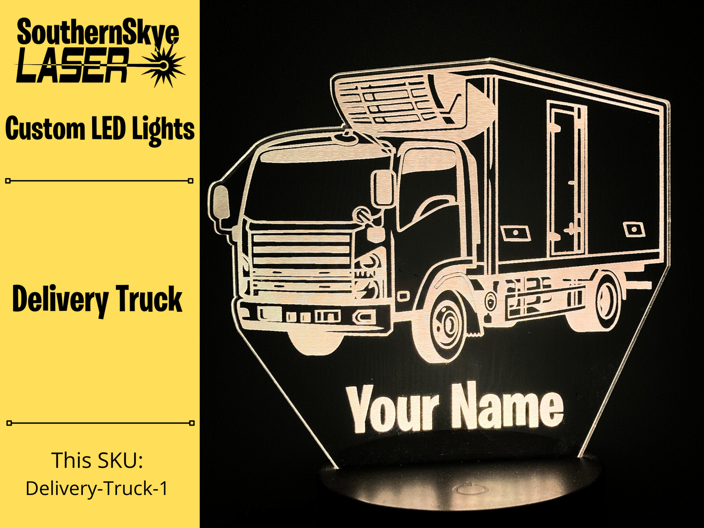 Delivery Truck LED Light, Night Light, Desk Light, Personalized Gift, Truck Driver Gift