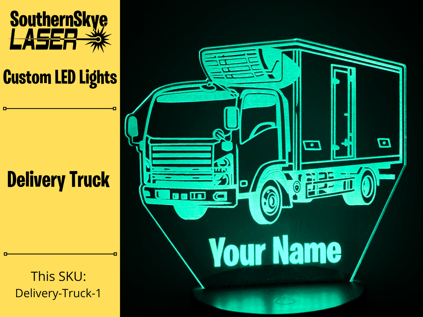 Delivery Truck LED Light, Night Light, Desk Light, Personalized Gift, Truck Driver Gift