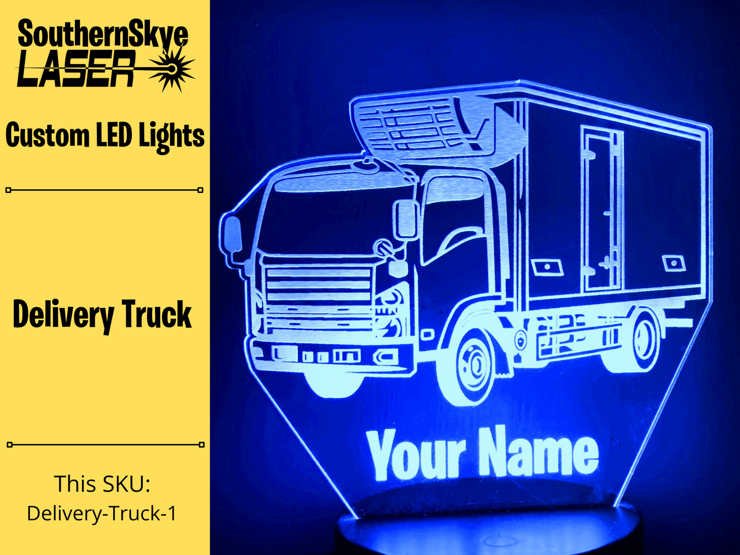Delivery Truck LED Light, Night Light, Desk Light, Personalized Gift, Truck Driver Gift
