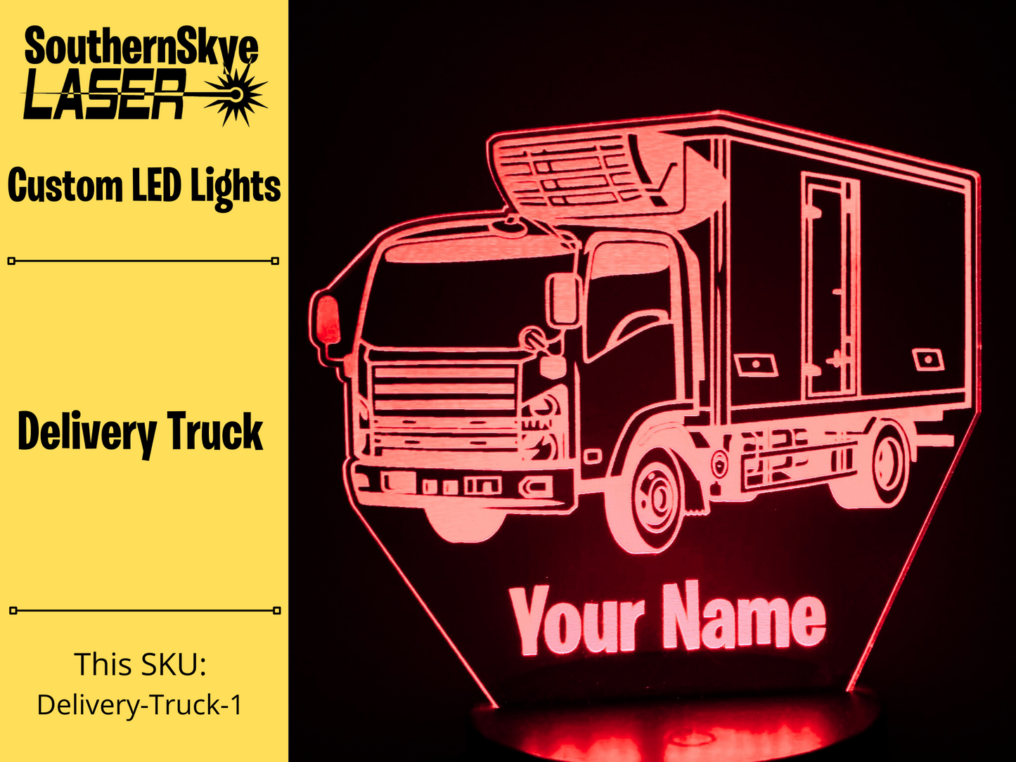 Delivery Truck LED Light, Night Light, Desk Light, Personalized Gift, Truck Driver Gift