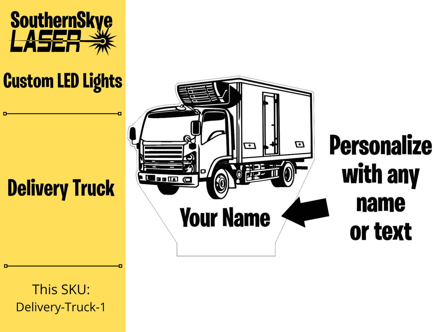 Delivery Truck LED Light, Night Light, Desk Light, Personalized Gift, Truck Driver Gift