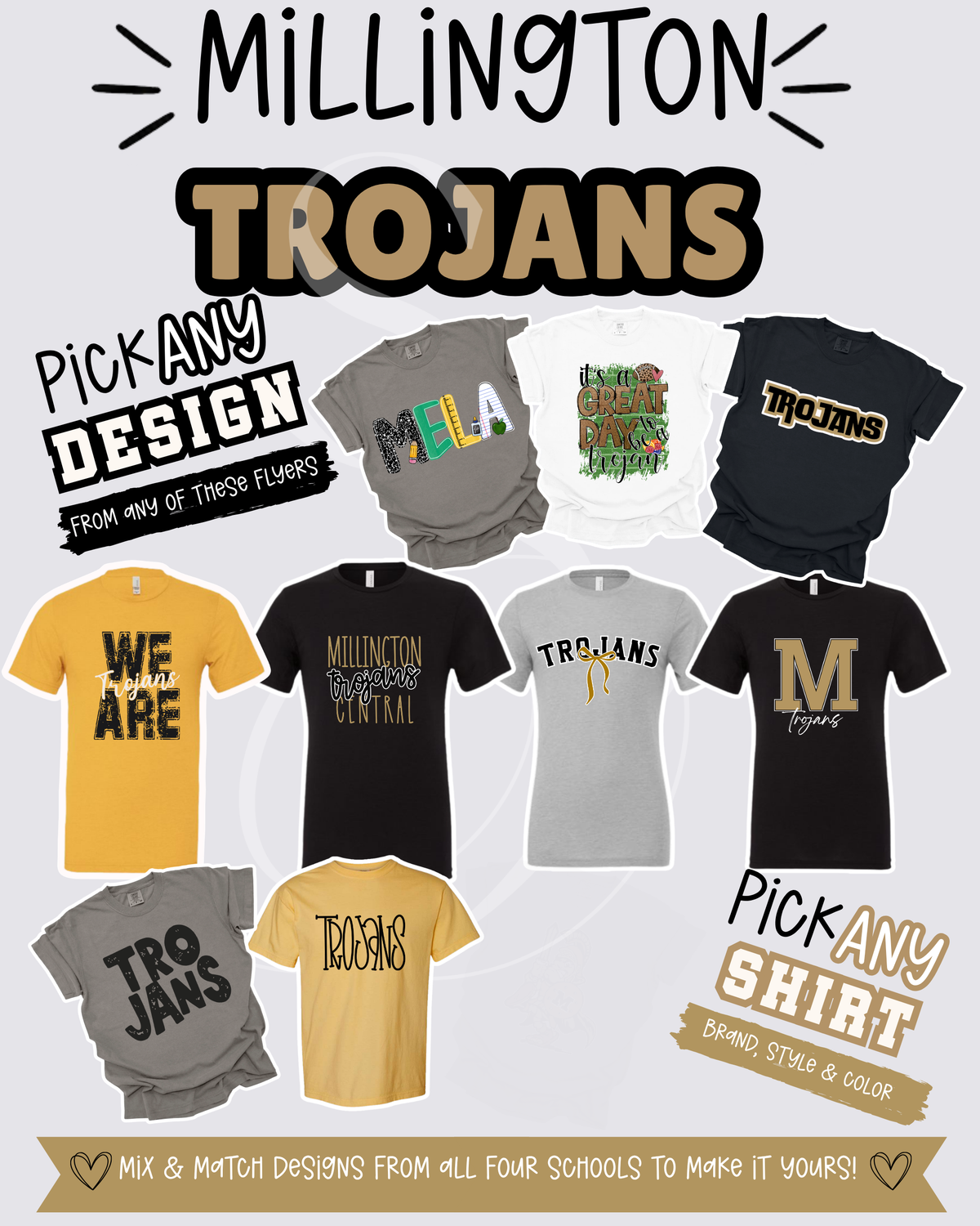 Millington Trojans Mix & Match Spirit Wear